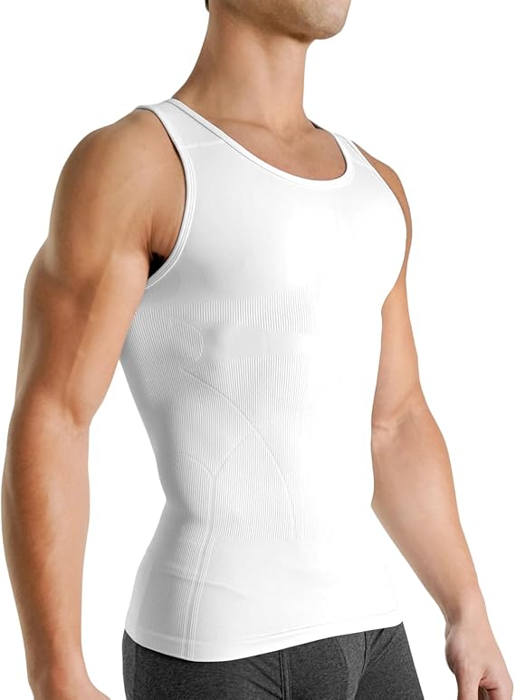 Shrink Shirt - White — stop sweat patches, look slimmer instantly