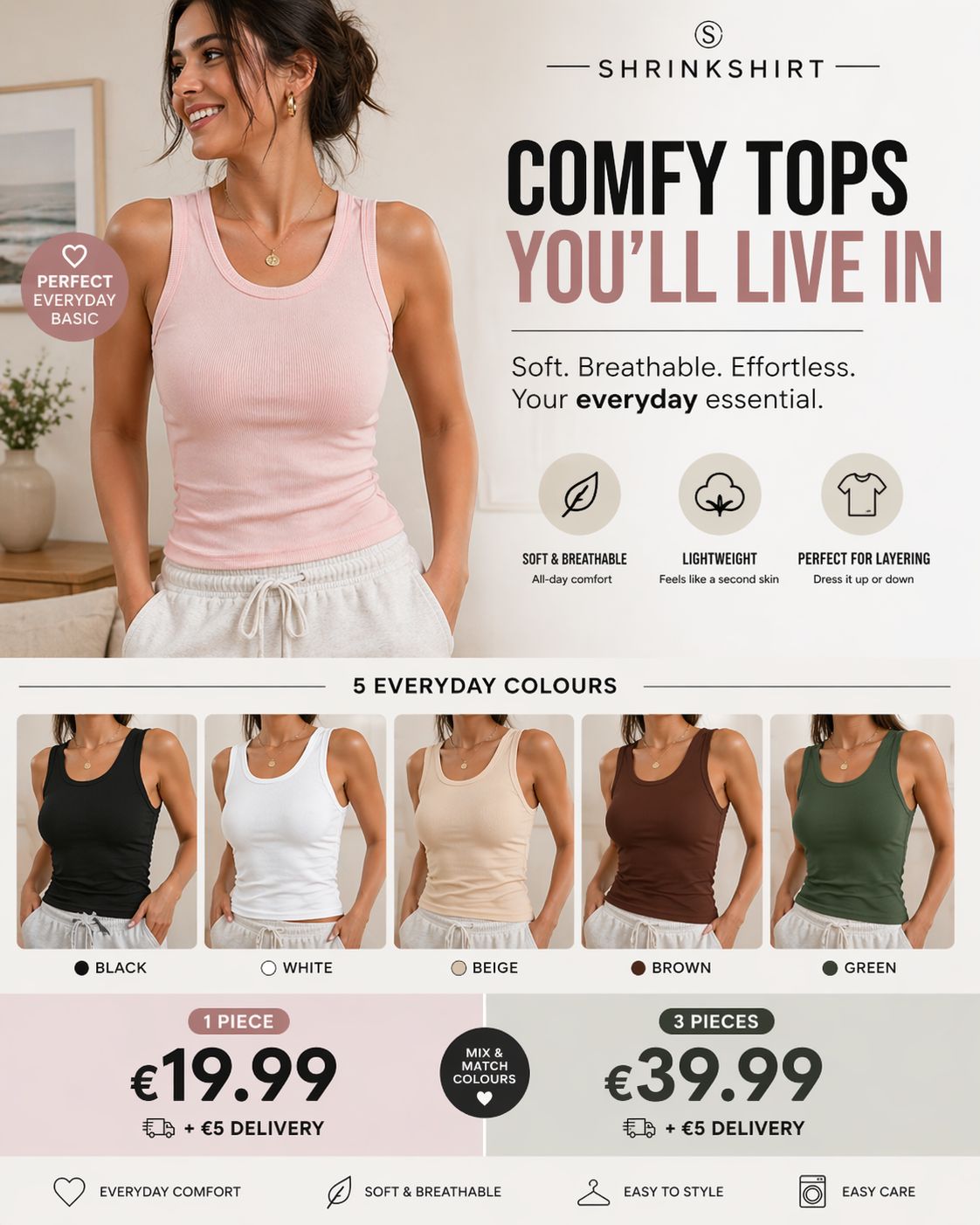 Women's Shrink Shirt Daily Wear